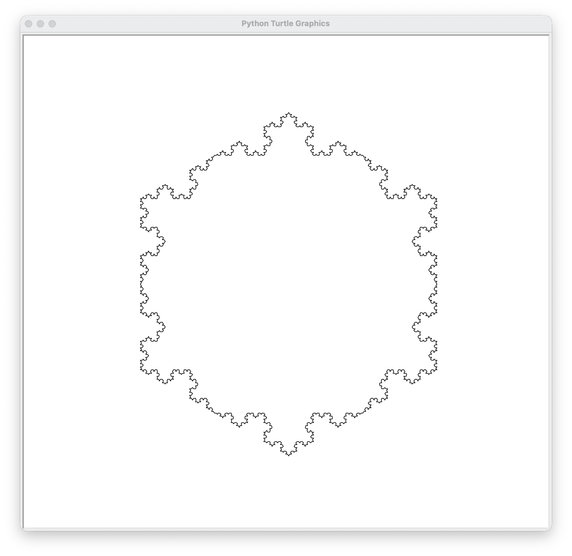 Python Turtle Graphics output for the draw_wedge program